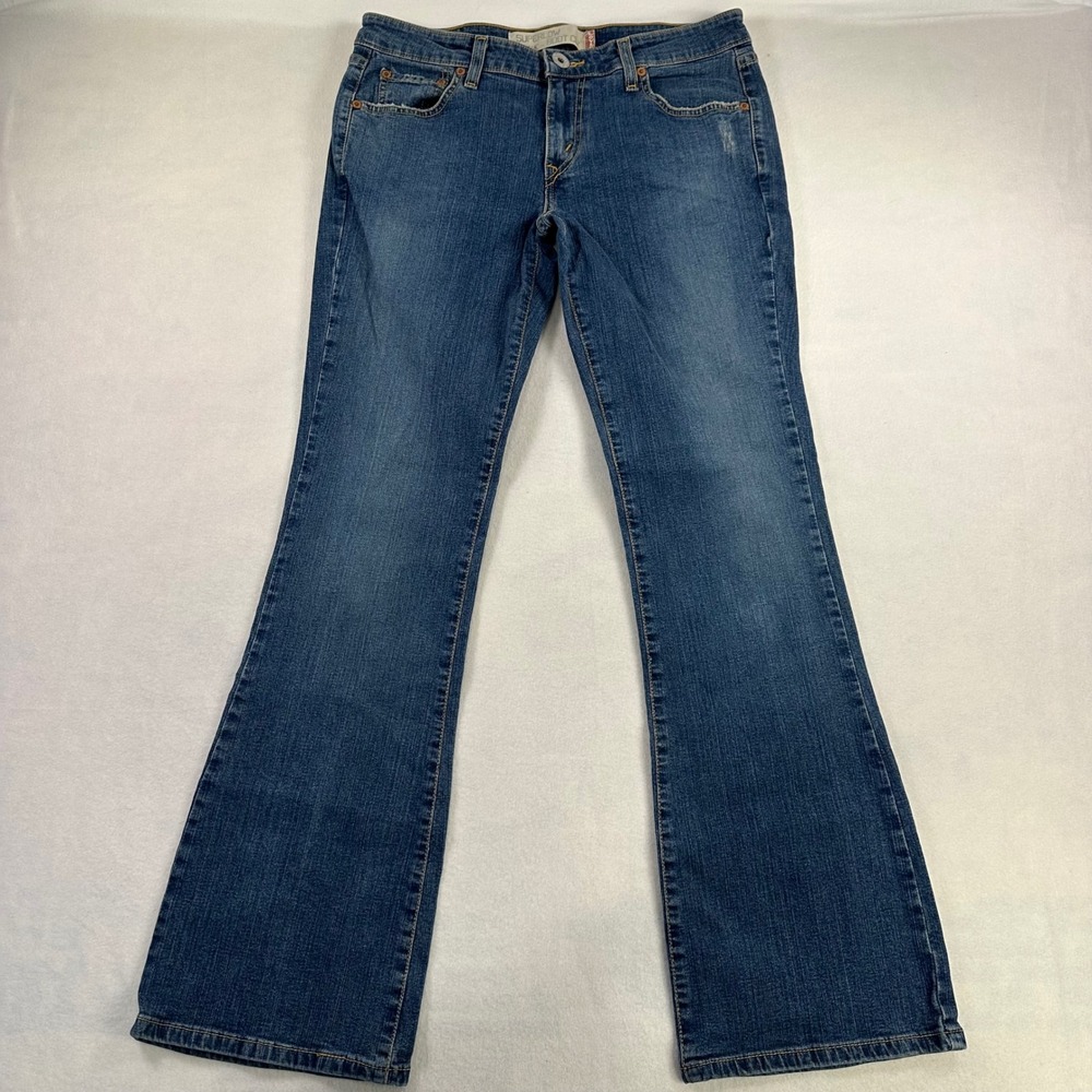 Levis 518 Superlow Boot Cut Jeans Womens 9M Medium Wash Stretch Denim 518-731L